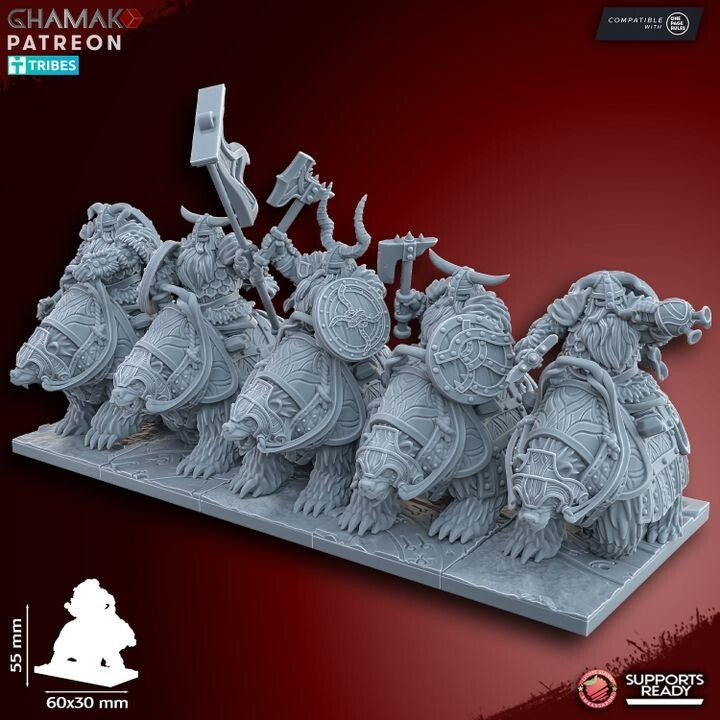 Bear Riders chevaucheur d'ours nain 