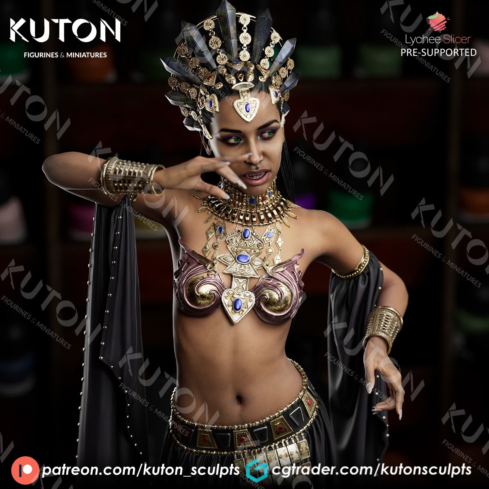 akasha reine des damnes  figurine fan art 18 CM