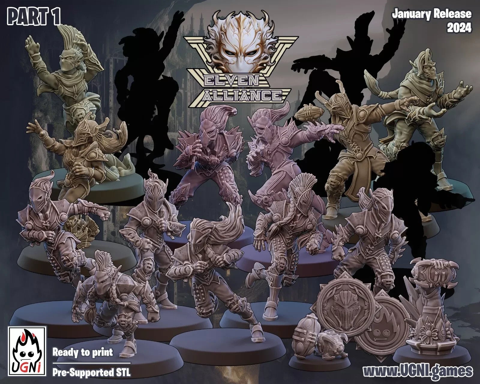 Elven Alliance Team (Regular Style) equipe elfes noirs fantasy football