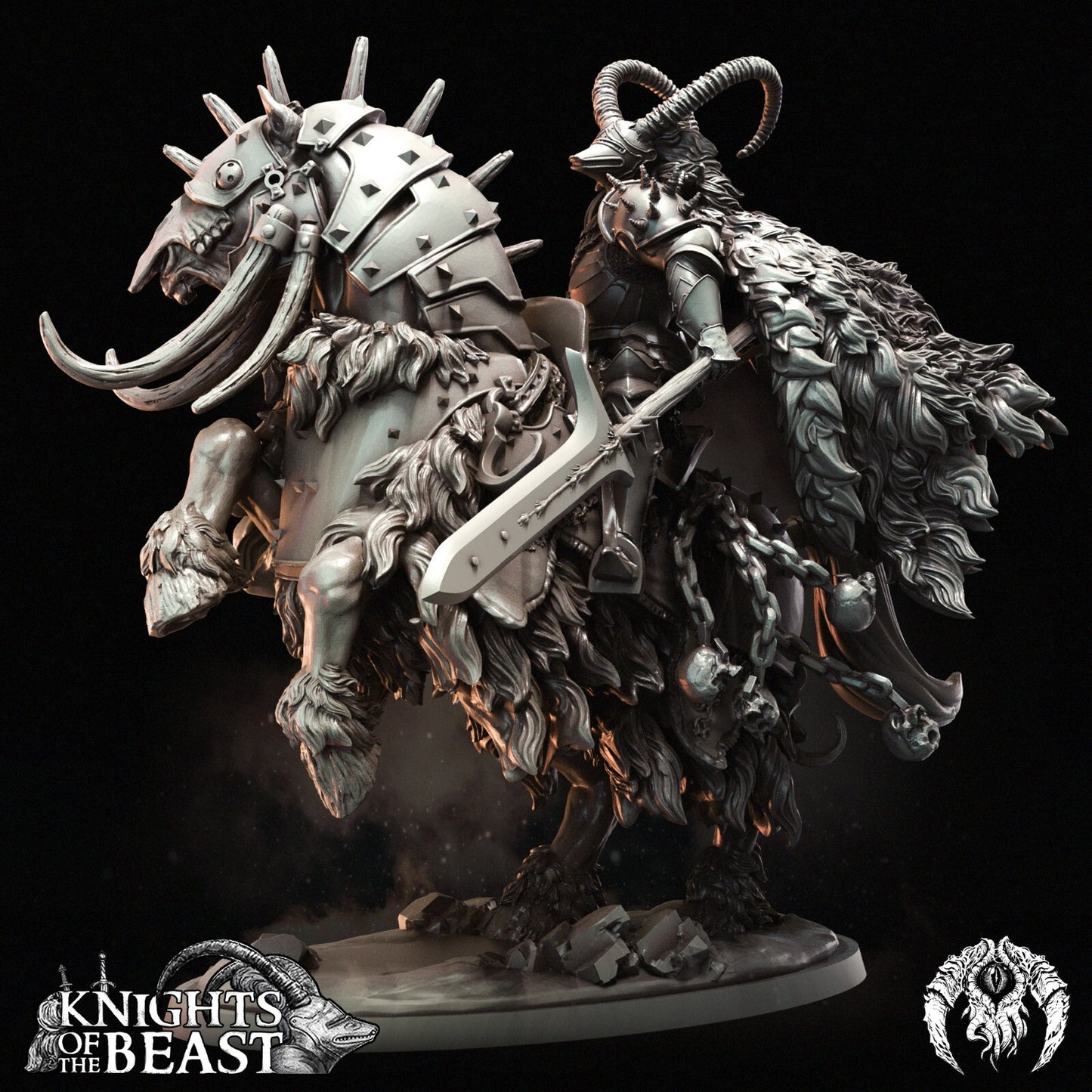 seigneur  guerrier du chaos  sur monture 