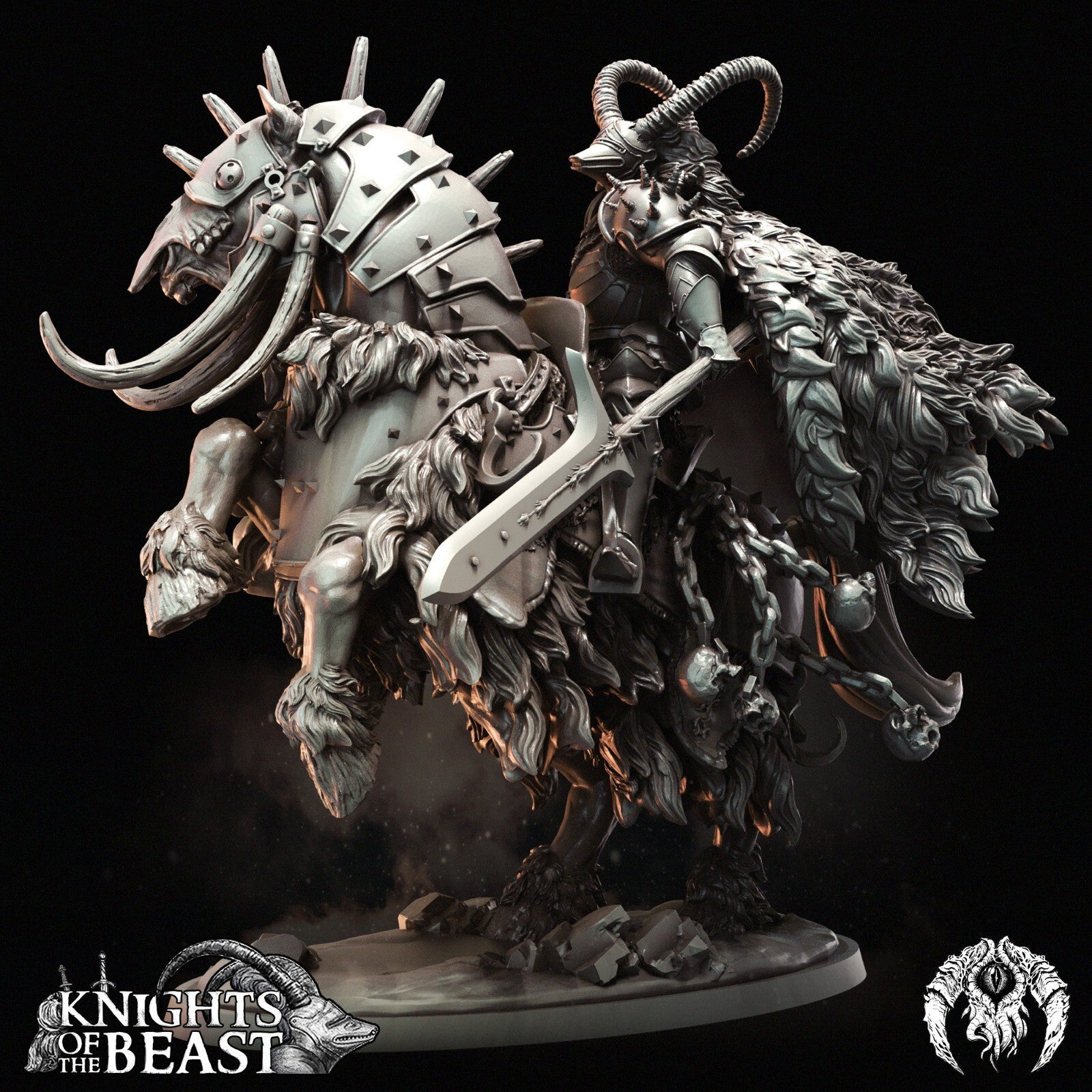 seigneur  guerrier du chaos  sur monture 