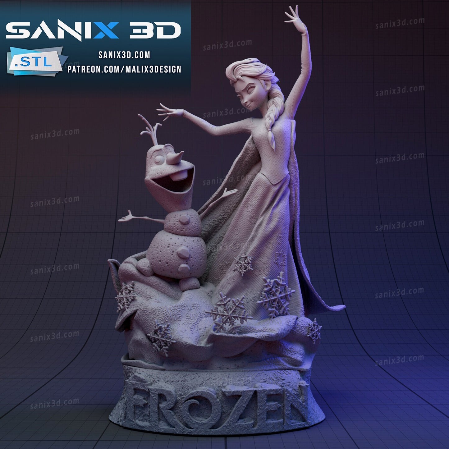 la reine des neiges  - 3D figurine fan art