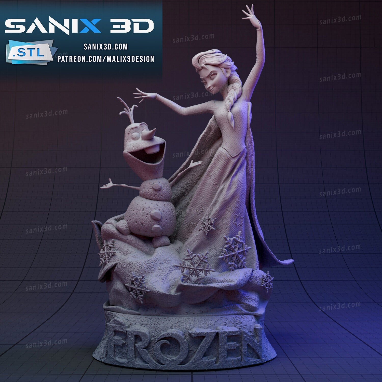 la reine des neiges  - 3D figurine fan art
