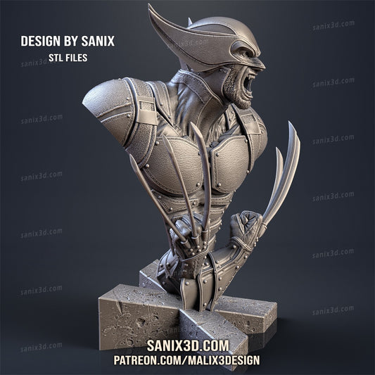 buste wolverine de 10 cm, buste fan art