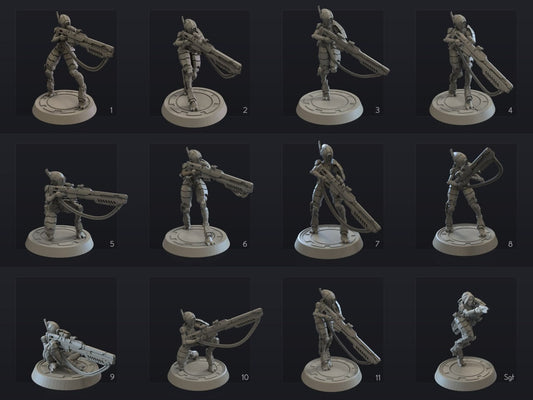 femme breacher tau 12 figurine