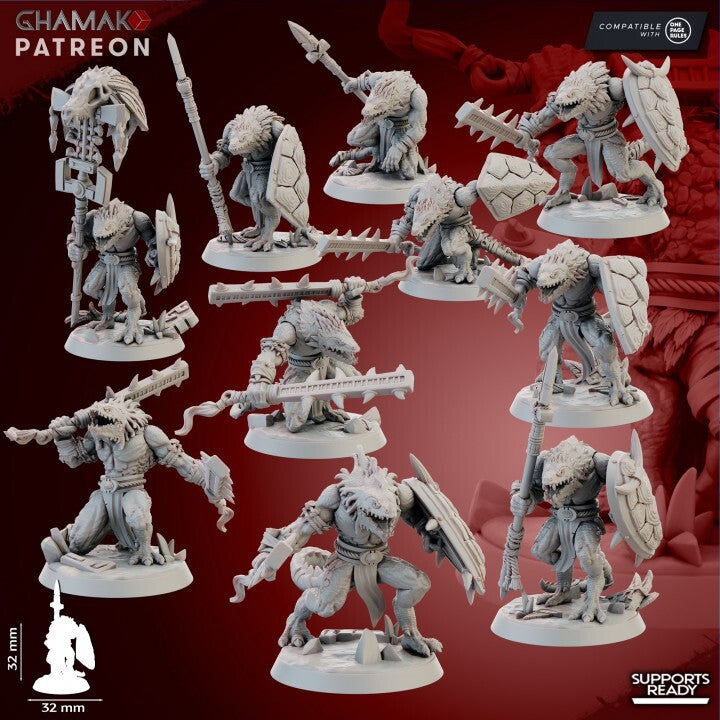 10 Coldblood Warriors compatible hommes lezards