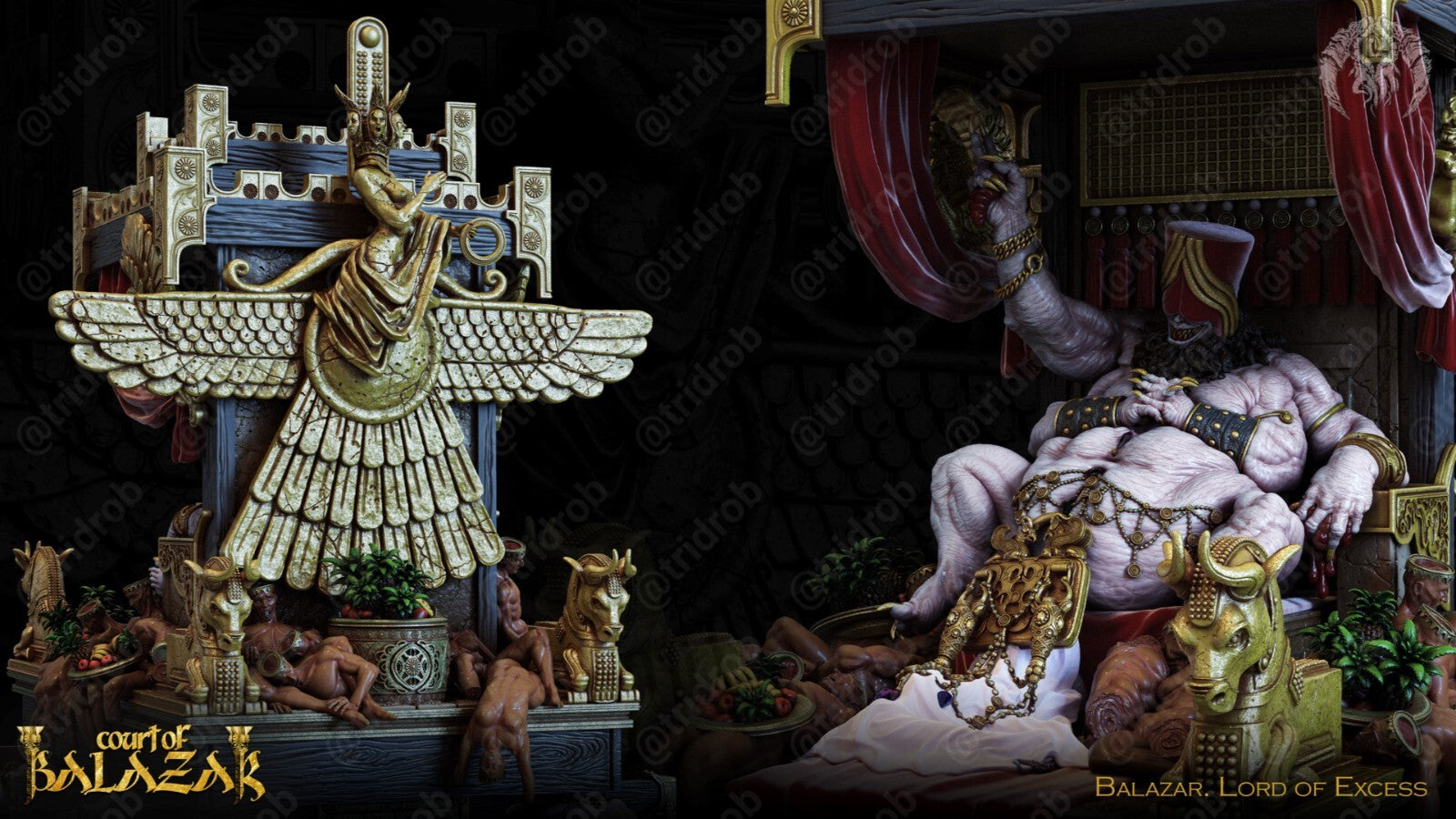 le trone de la cour de l'excès