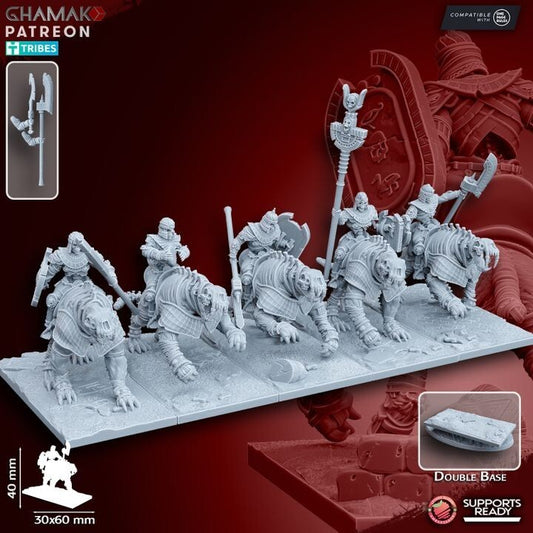 5x Sabretooth Riders avec les socles