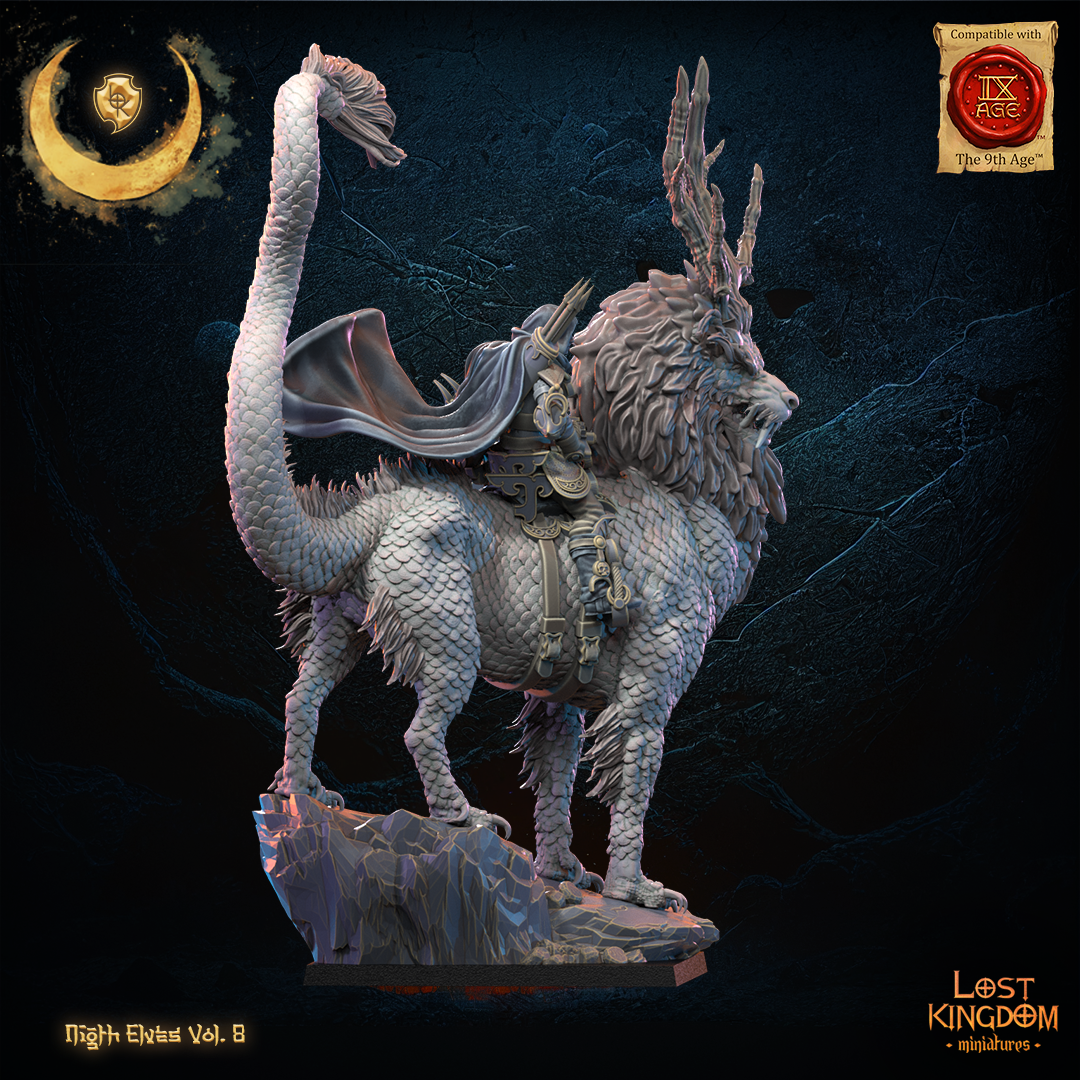 seigneur elfes noires sur monture