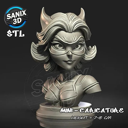 mini bust caricatures