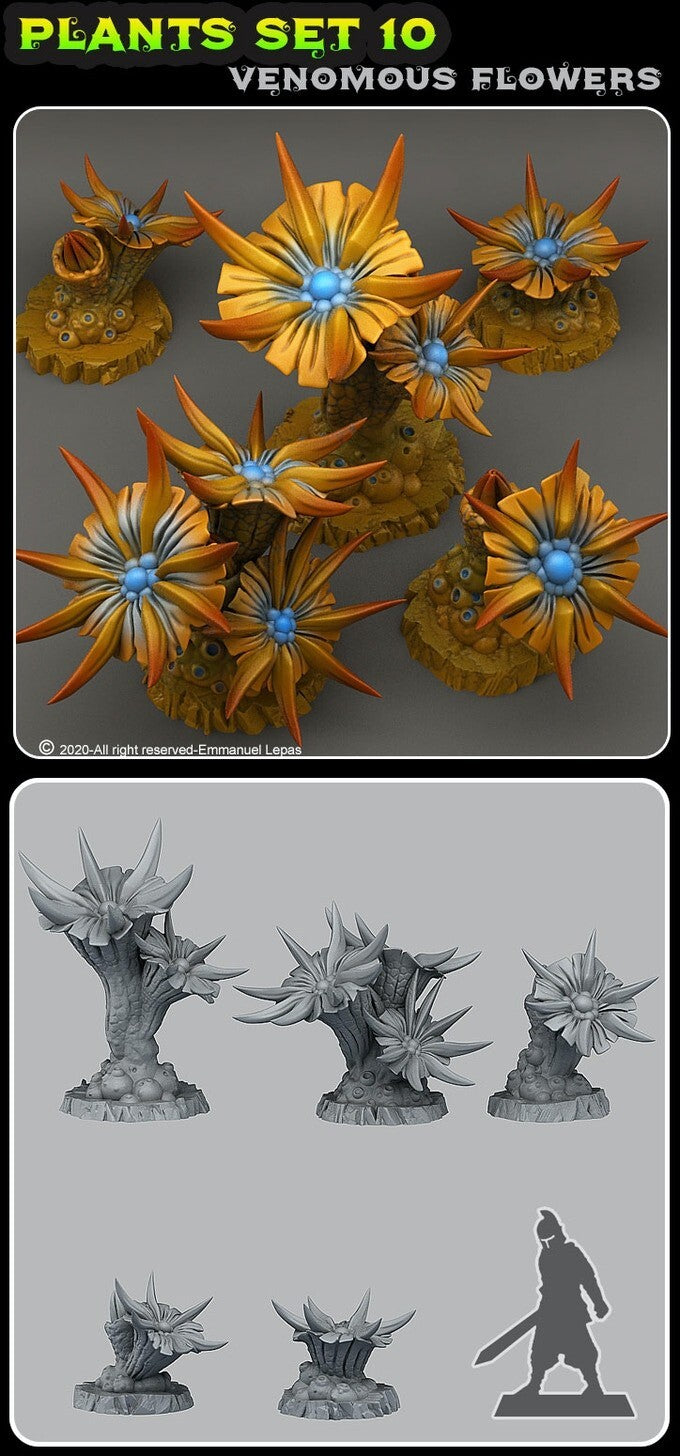 decor 5x plante alien 