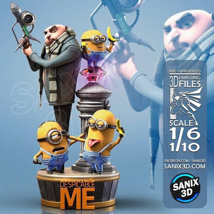 les minions figurines hauteur total 24cm  - 3D figurine fan art