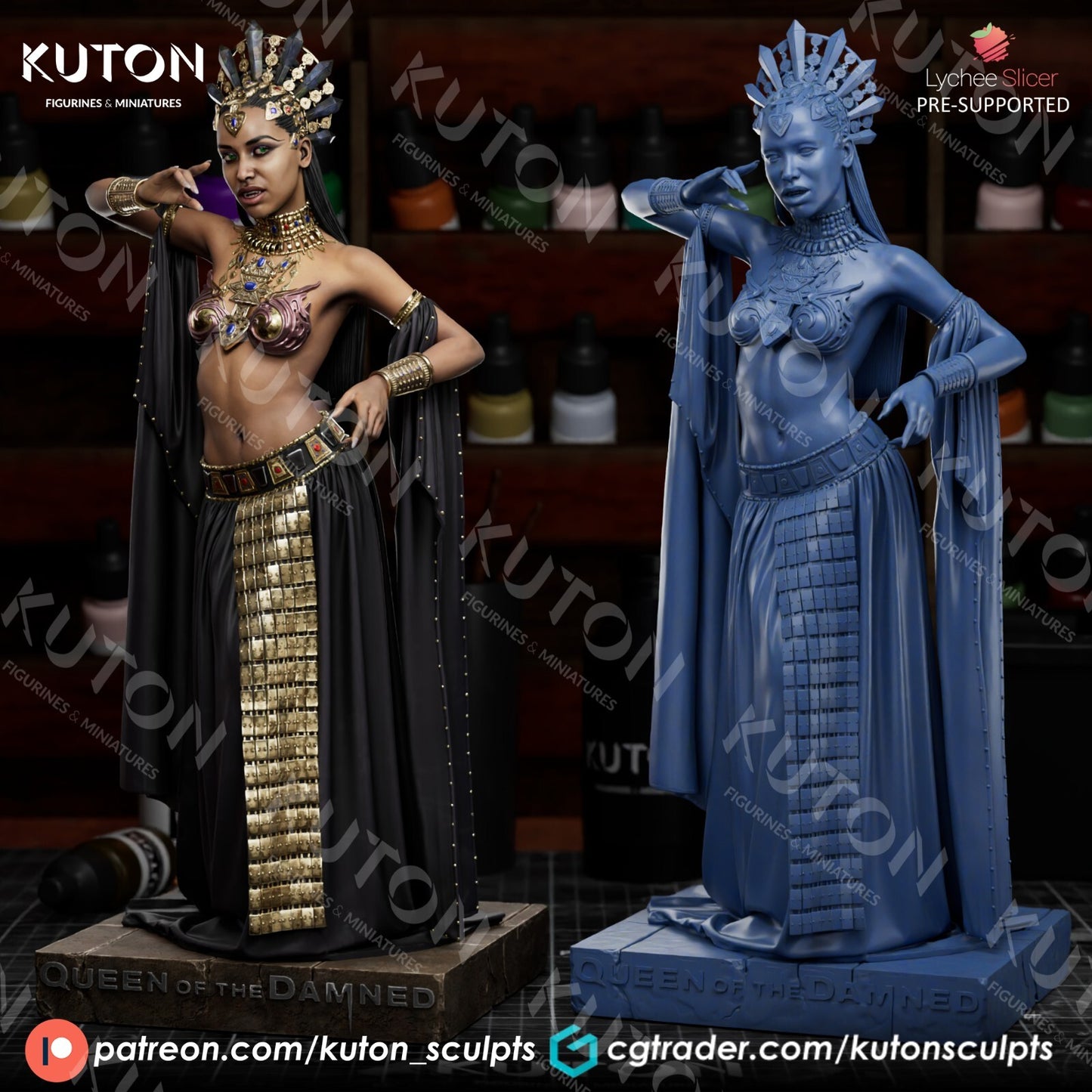 akasha reine des damnes  figurine fan art 18 CM