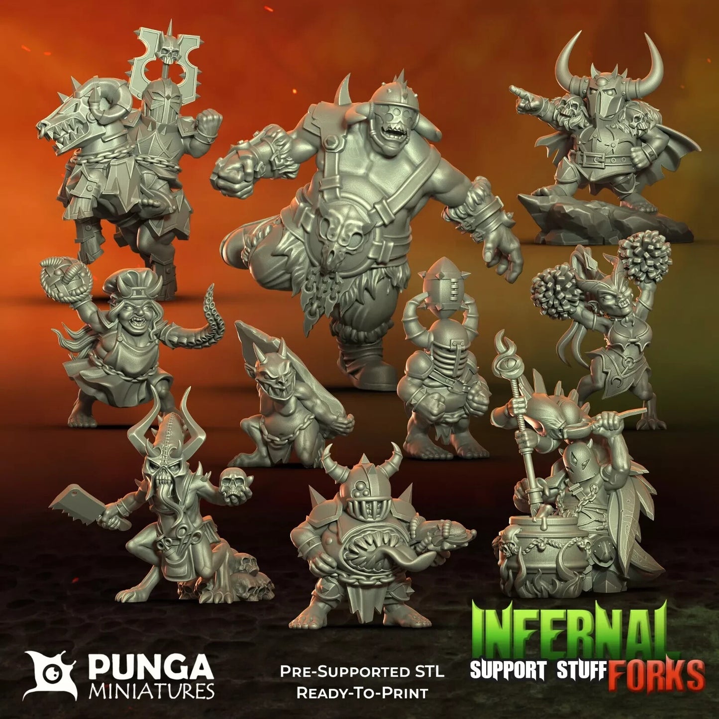 Infernal Folks staff halfling du chaos fantasy convient a bloodbowl