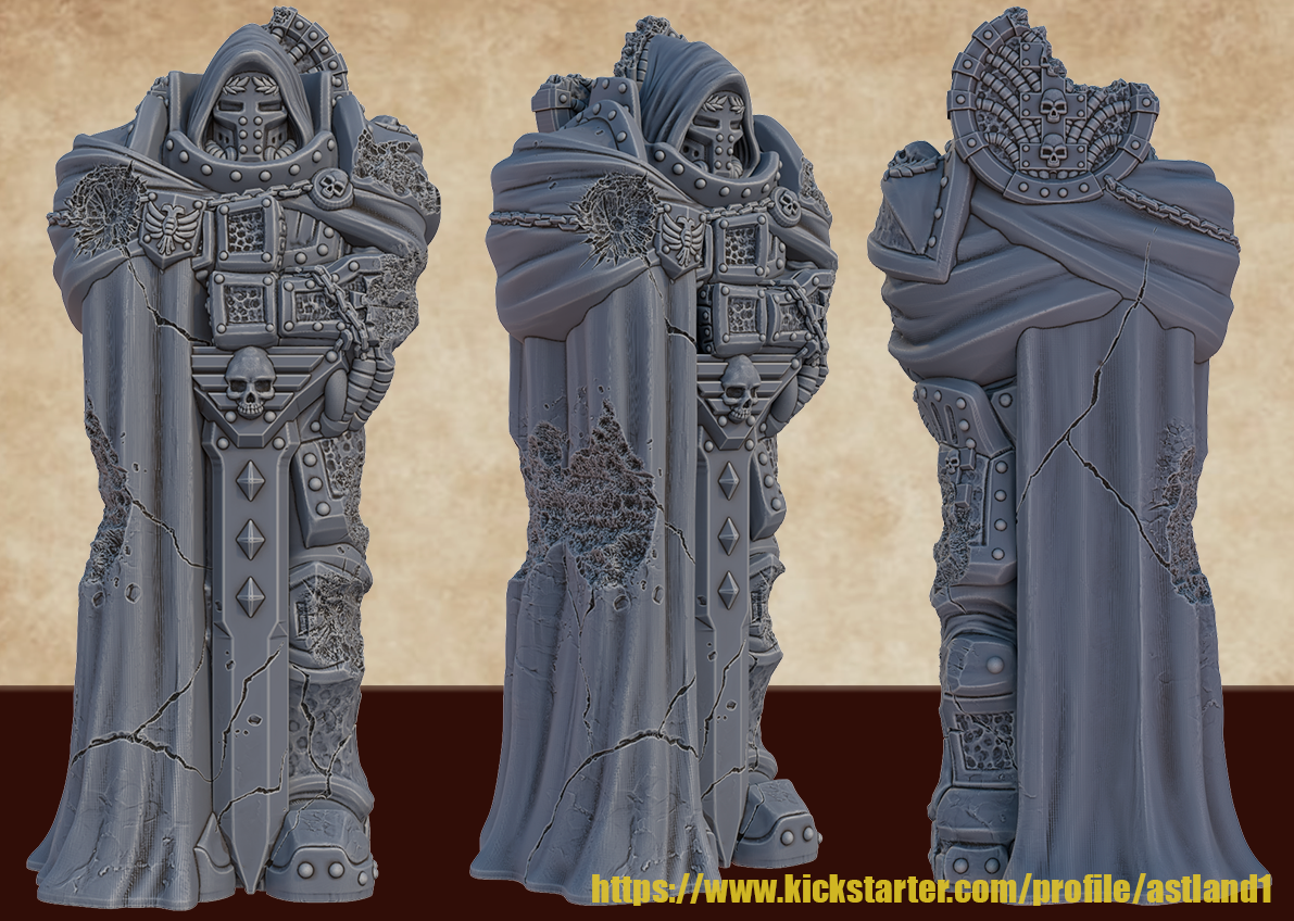 statue technomage  hauteur 15 cm avec piedestal