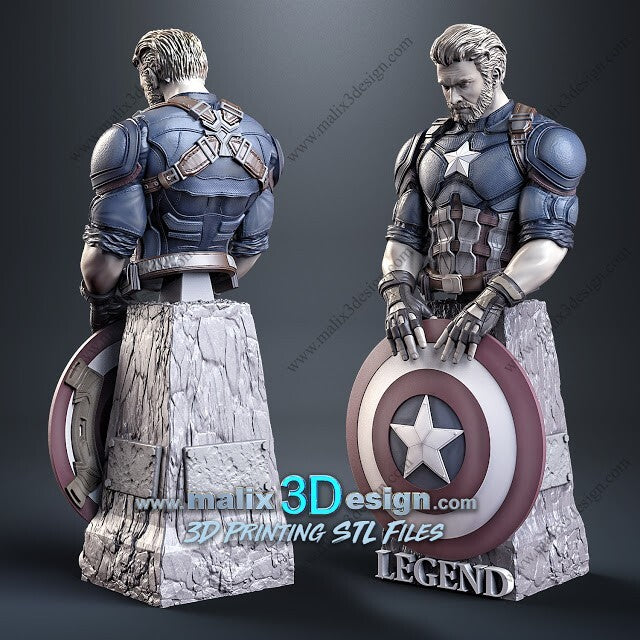 buste captain america 17 cm avec la base