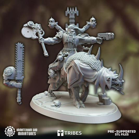 Jarl on Doggernaut  socle 90x52mm w