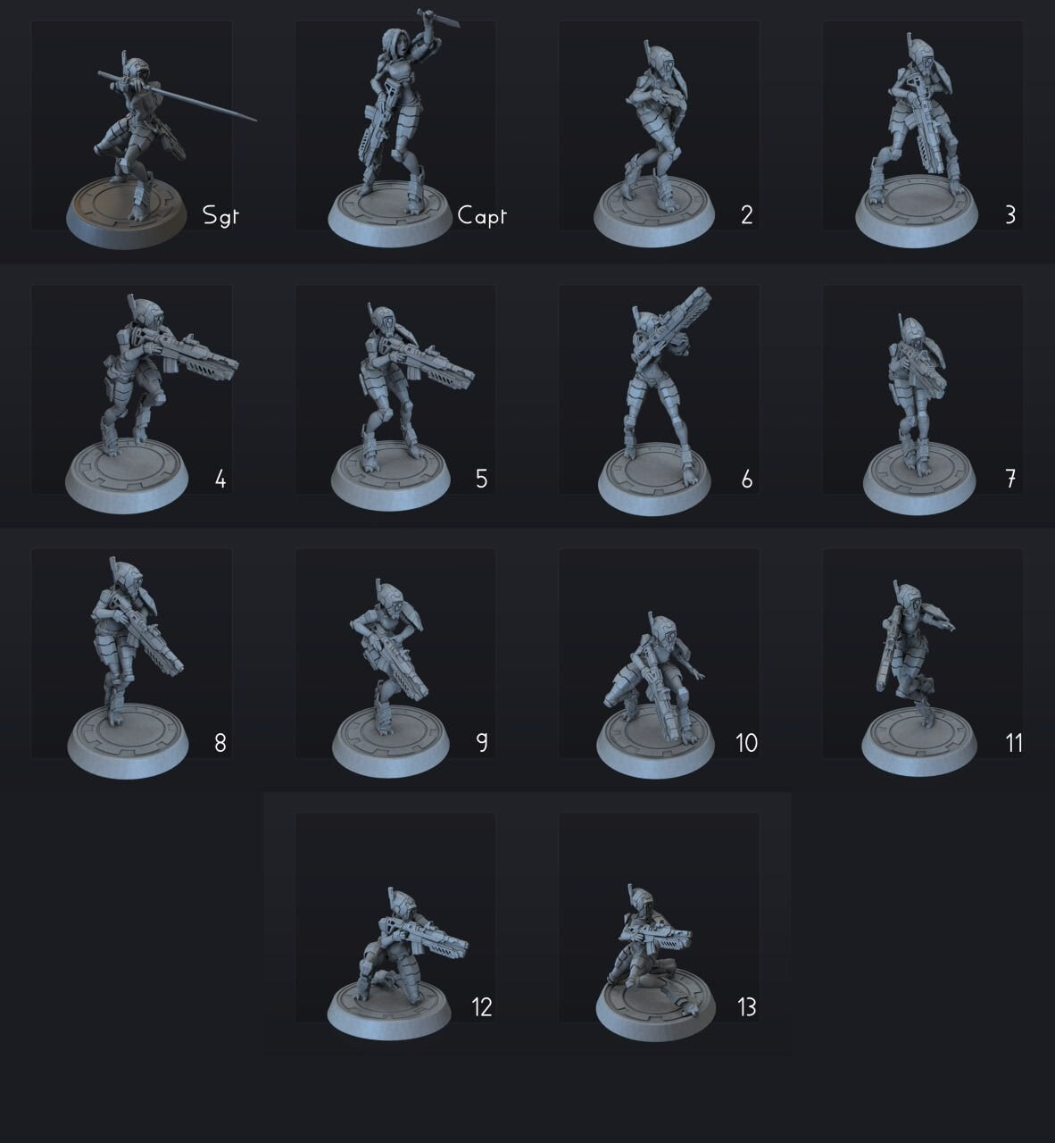 femme breacher tau 14 figurine