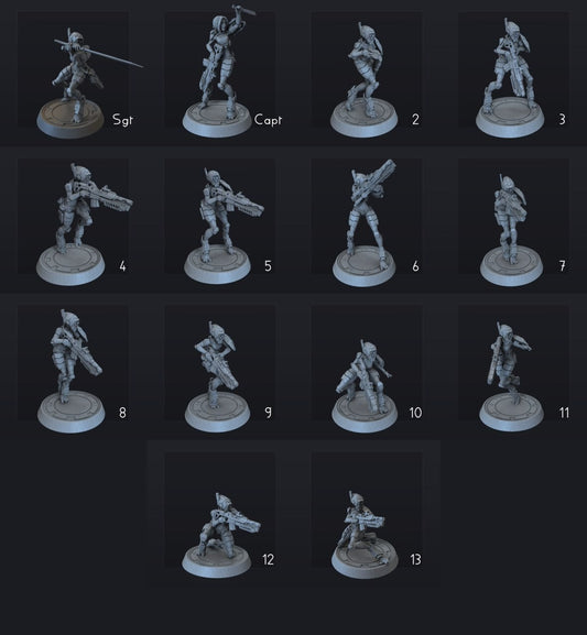 femme breacher tau 14 figurine