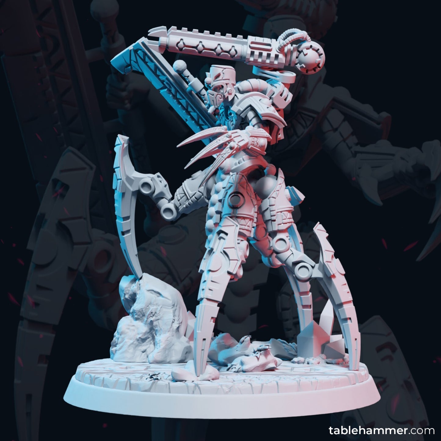 necron lord scorpion hauteur 8 cm 