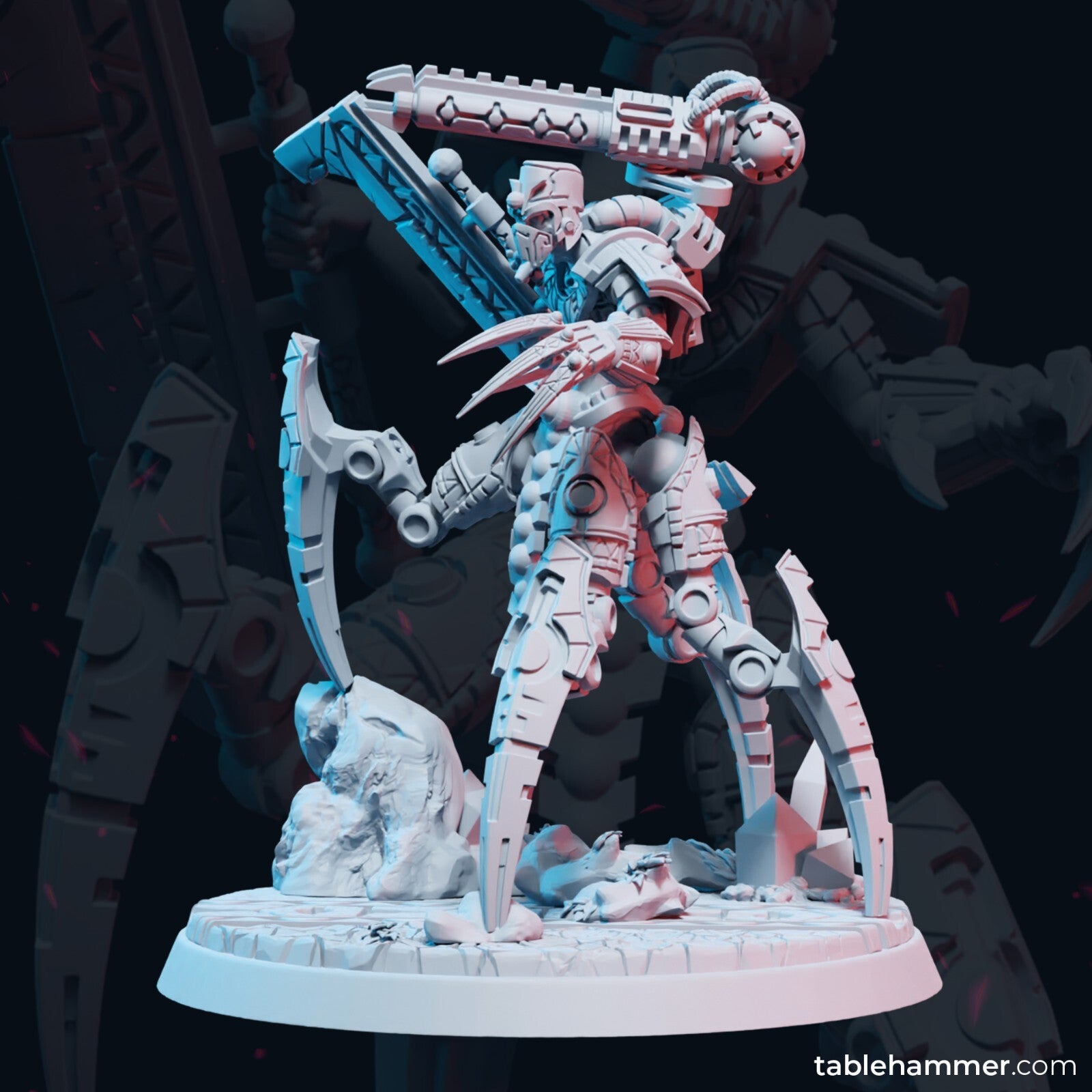 necron lord scorpion hauteur 8 cm 