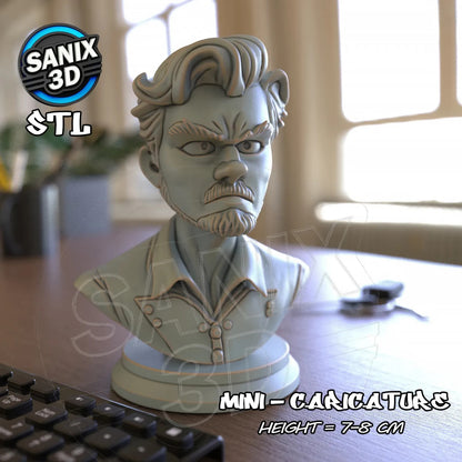 mini bust caricatures