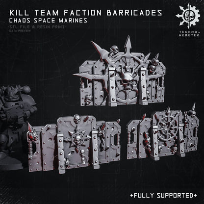 3 barricade space marine du chaos 