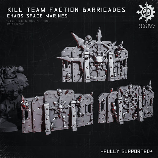 3 barricade space marine du chaos 