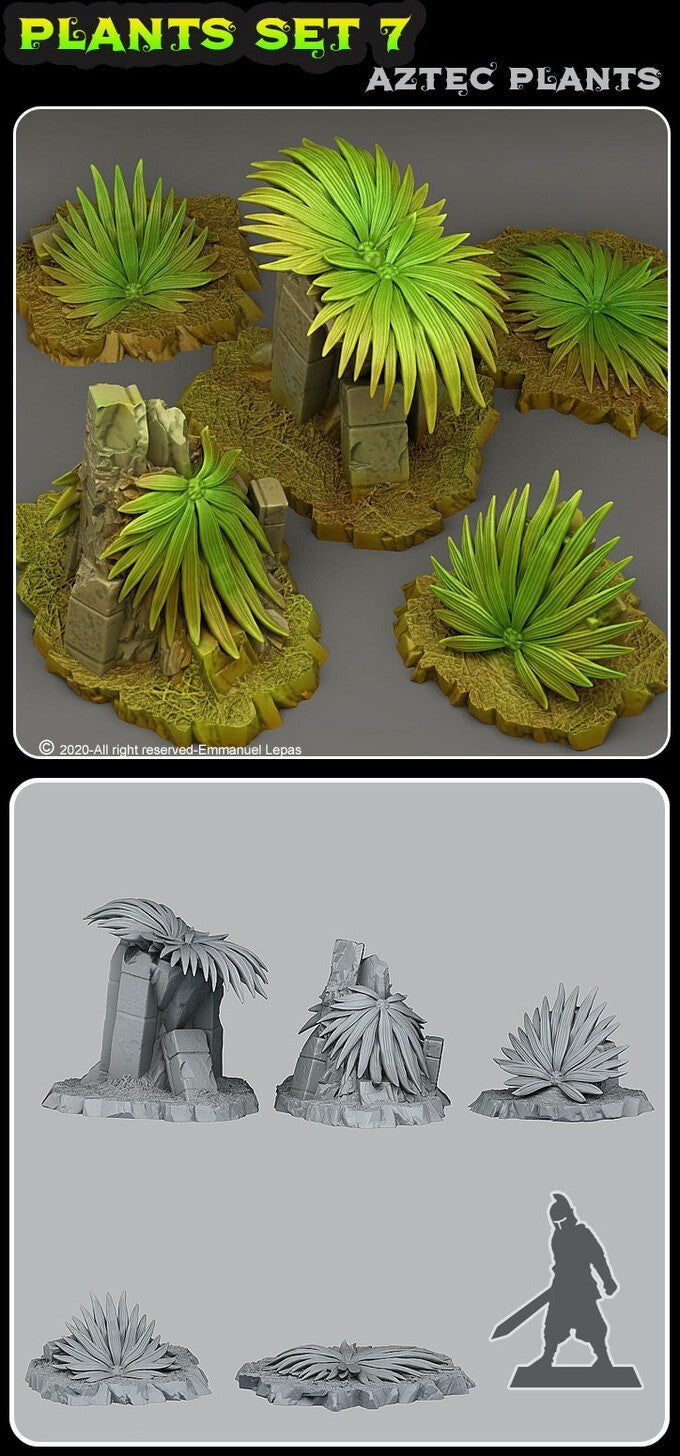 decor 5x plante alien