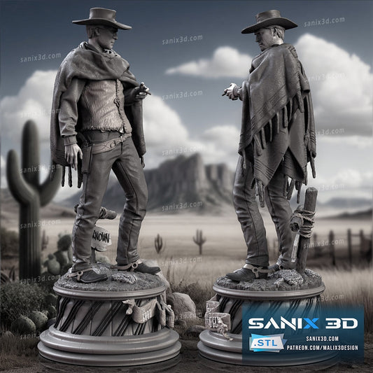 FIGURINE hauteur 32cm Clint Eastwood  figurine fan art