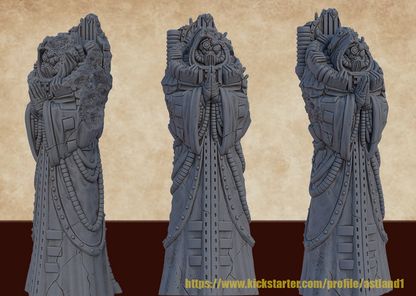 statue technomage  hauteur 15 cm avec piedestal