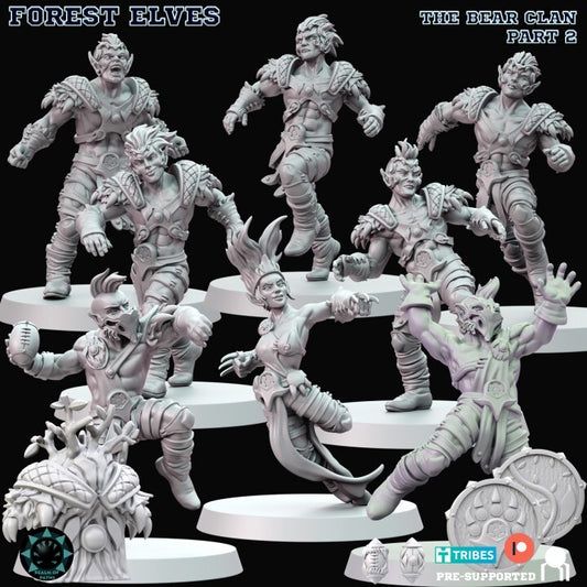 Forest Elves Part 2 - The Bear Clan fantasy convient a bloodbowl